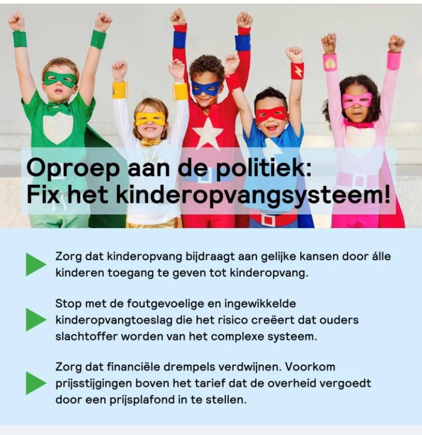 Maak kinderopvang toegankelijk voor alle kinderen!